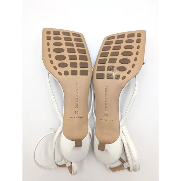 Bottega Veneta Stretch Ankle Strap Women's Sandal White Size US8 EU38 - Picture 8 of 12